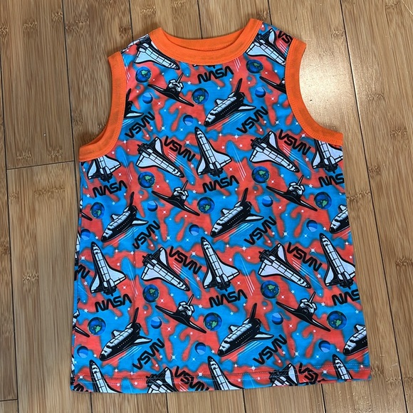 NWT New Size 6/7 Boys NASA 3 piece pajama set. T-shirt, Tank Top and Shorts. - Picture 2 of 6